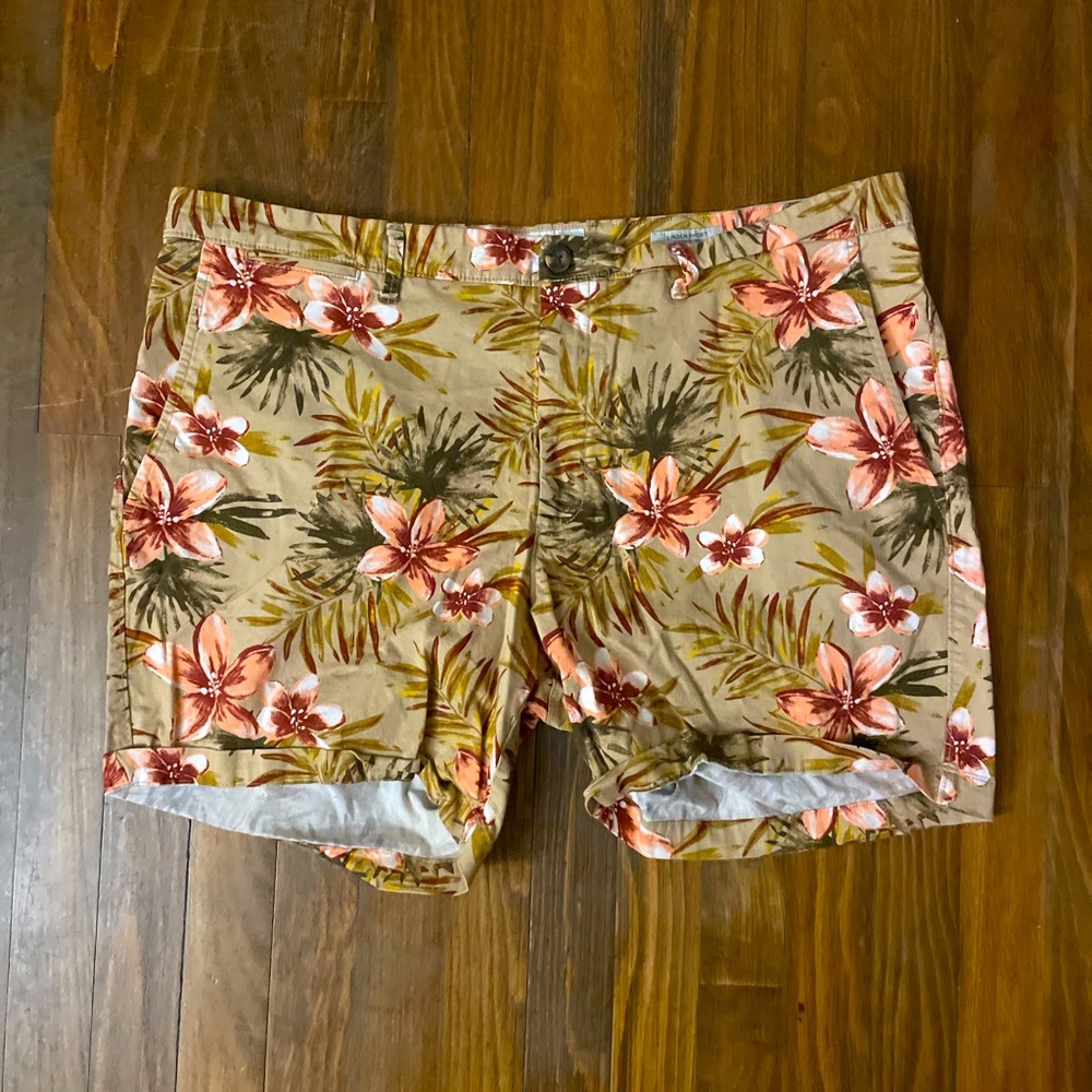 Goodfellow & Co. Floral Linen Shorts Size 40